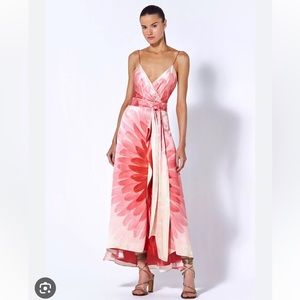 Alexis Romano Midi Dress - Feather Print